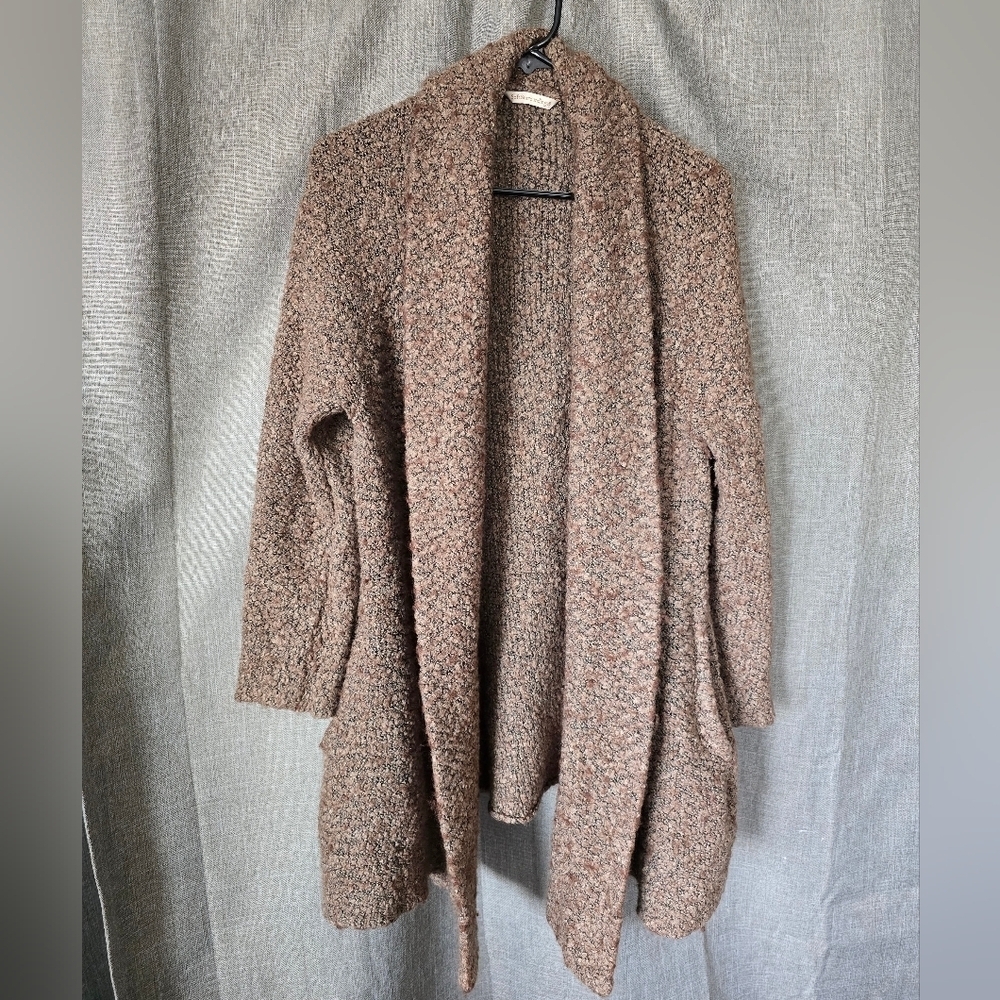 Soft Surroundings Chunky Brown Collared Cardigan Size PL